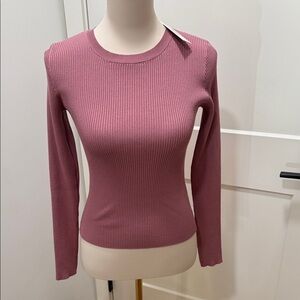 NWT The Workshop Women's Ribbed Mauve Sweater Top